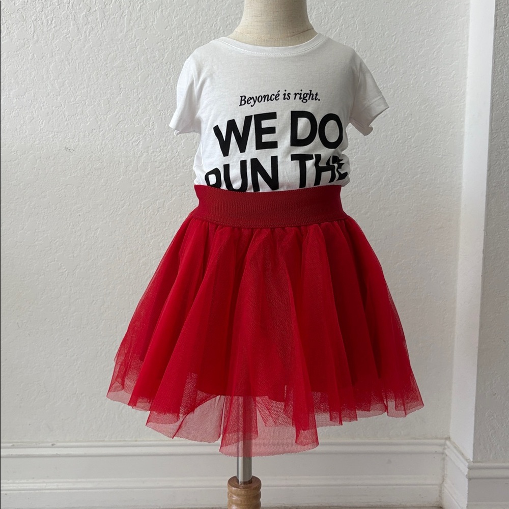 NWT Kids Red Tutu Tulle Skirt